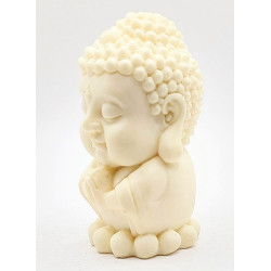 Statuette bouddha enfant ivoire. En prière. 7cms