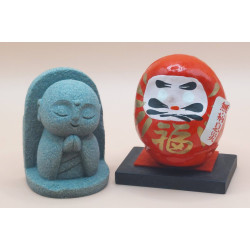 Statue Jizo protecteur bouddhiste. Japon. 4,9cms