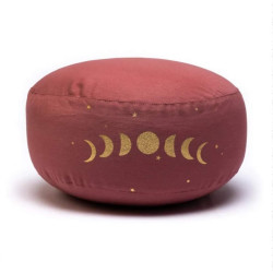 Zafu coussin de meditation et yoga rond biologique cosses de sarrasin